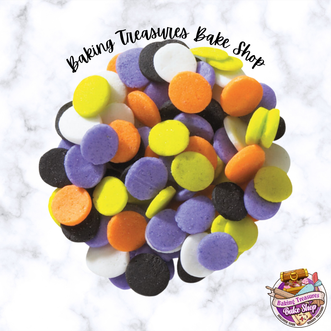 Trick or Treat Confetti Quins Sprinkles Baking Treasures Bake Shop