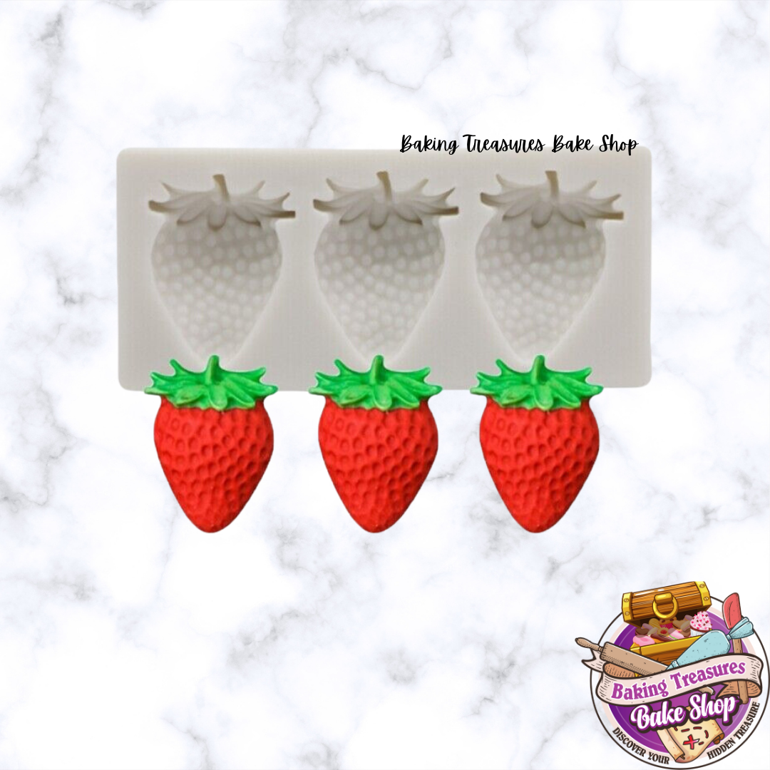 Strawberry Trio Silicone Mold – Baking Treasures Bake Shop