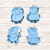 Peppa Pig N Family Cookie Cutters, cookie cutters, Fondant cutters,