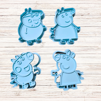 Peppa Pig N Family Cookie Cutters, cookie cutters, Fondant cutters,