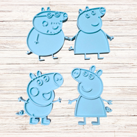 Peppa Pig N Family Cookie Cutters, cookie cutters, Fondant cutters,