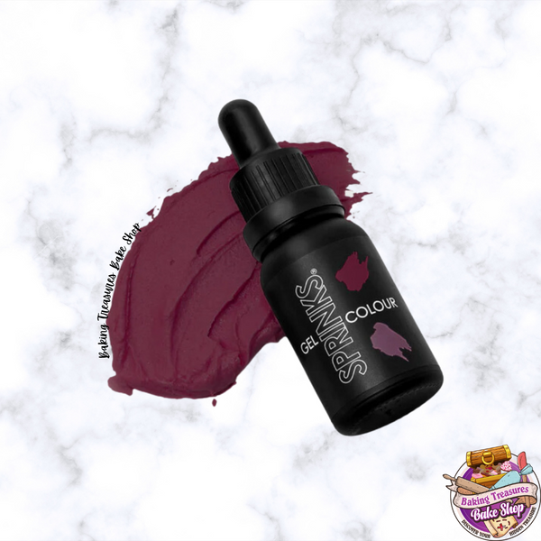 Sprinks Maroon Gel Colour - 15ml