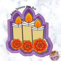 Cookie Cutter Candles with Marigolds Flowers