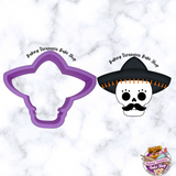 Man Skull Cookie Cutter with Hat
