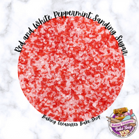 Large Red and White Peppermint Flavored Crystal Sanding Sugar