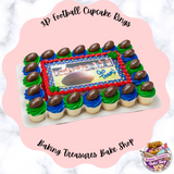 3D Football Cupcake Rings 12 Pcs