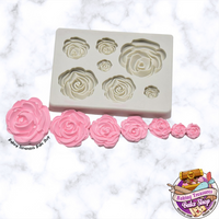 Rose Flower Silicone Mold 7 Cavity