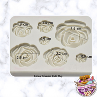 Rose Flower Silicone Mold 7 Cavity