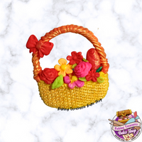 BASKET WITH FLOWERS SILICONE MOLD
