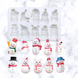 Christmas Snowman Variety Theme Silicone Molds