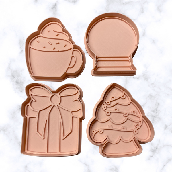 8-piece Christmas Cookie Cutter and Stamp Set
