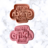 Christmas Grump Cookie Cutters+ Stamp set 8 pc