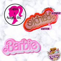 Doll Name  Cookie Cutter & Acrylic Debosser #2
