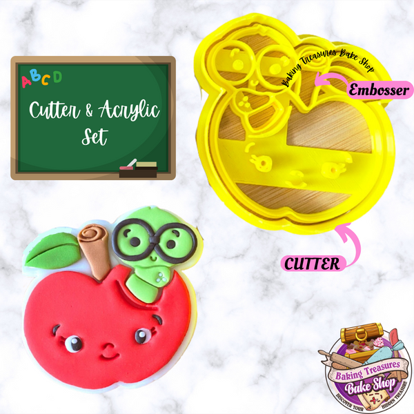 Book Worm Cookie Cutters and Embossers