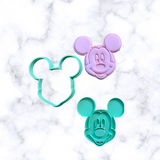 Mouse MR & MRS  Cookie Cutter and Stamp