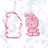 HK Hello Christmas Kitty  Cutter +Stamp  4 Inches each