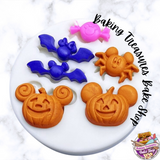 Halloween Bats, Spider, Candy and Pumpkins Silicone Mold