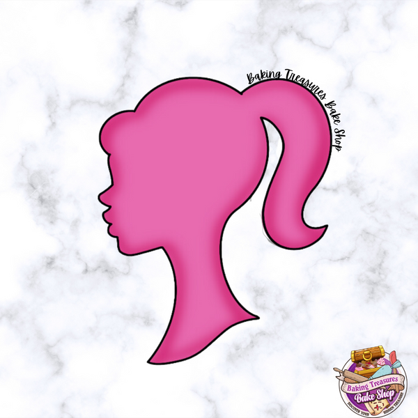barbie head silhouette