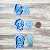 Mini Horror Characters fondant stamps