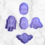 Space Wars Set of 5 Min Cookie Cutter and Stamp