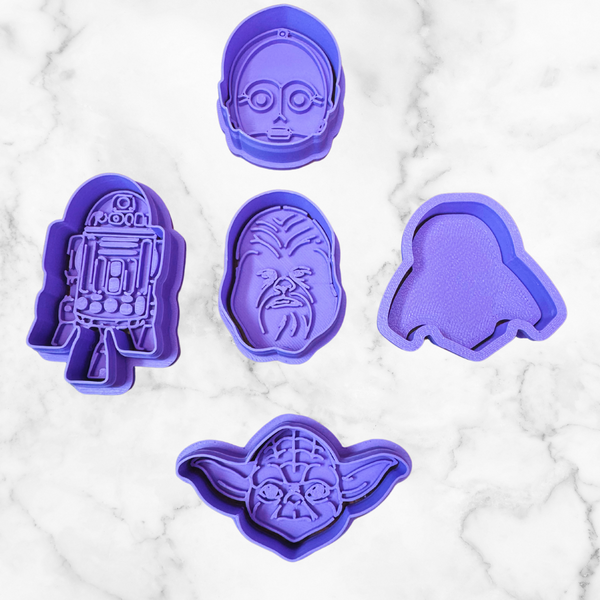 Space Wars Set of 5 Cookie Cutter and Stamp