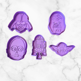 Space Wars Set of 5 Cookie Cutter and Stamp