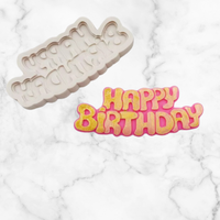 Happy Birthday Letter Form Silicone Mold