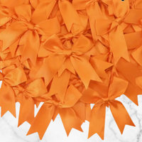 12 Ct Orange Bow Satin Ribbon