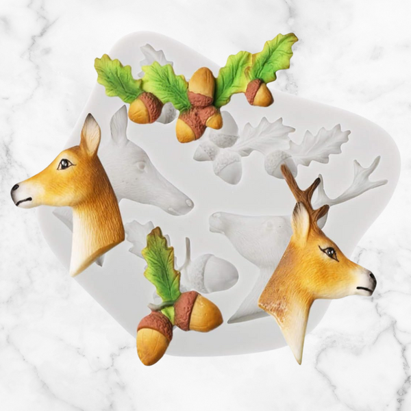 Ooh Deer Christmas Silicone Mold