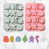 Christmas  Santa Claus Gingerbread Snowman Silicone Mold