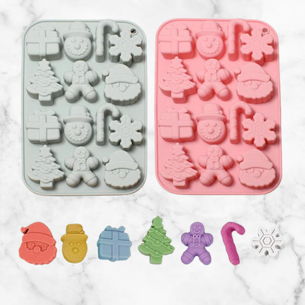 Christmas  Santa Claus Gingerbread Snowman Silicone Mold