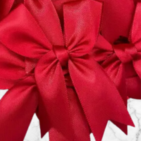 12 Ct Dark Red Bows Satin Ribbon