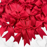 12 Ct Dark Red Bows Satin Ribbon