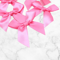 12 Ct Bubble Gum Pink Bow Satin Ribbon