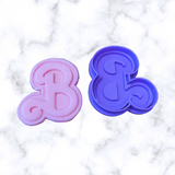 Doll Letter Barbie Doll Silicone Mold or Cookie / Fondant cutter Debossed 2 sizes