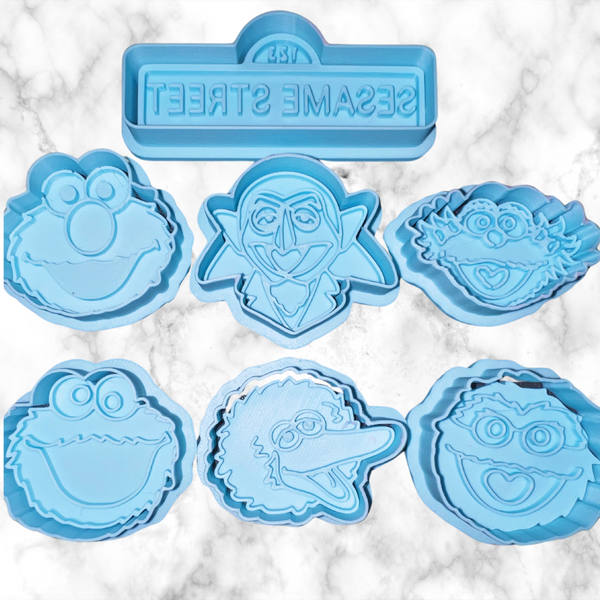Street Monsters cookie cutter &stamps -cutter only 7 pc