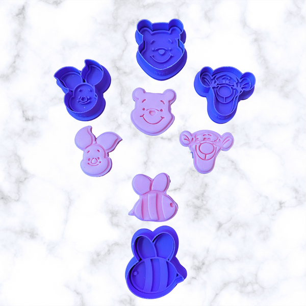 Honey Bear and friends cookie cutters +stamps