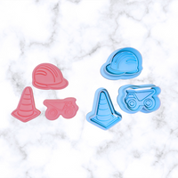 Construction Fondant / Cookie Cutter & stamp Set