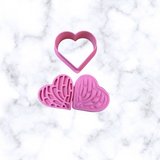 CONCHA Heart  Fondant or  Cookie CUTTERS  EMBOSSERS