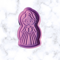 fairy Tale Princess and  Princess friends and Carriage Cookie cutter and stamps fondant cutter