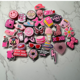 Pink Girl Boss Aesthetic  shoe charms, clog charms,