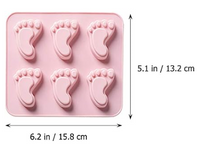 Baby Feet 6- Cavity Silicone Mold