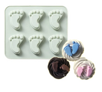 Baby Feet 6- Cavity Silicone Mold