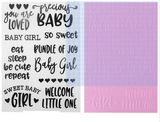 Plastic Embossing Folders Baby Girl