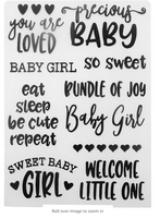 Plastic Embossing Folders Baby Girl