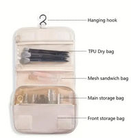 Multi-Functional Travel Cosmetic Makeup Bag - Color Gray