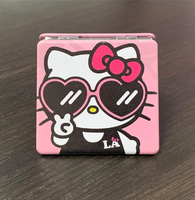 Cute Cat HK  Mirror Portable Small Mirror Portable Folding Mirrors Double-Sided