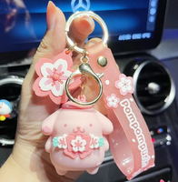 Cute Cat HK  Keychains w/ Strap