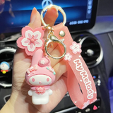 Cute Cat HK  Keychains w/ Strap