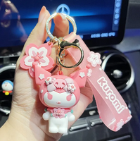 Cute Cat HK  Keychains w/ Strap